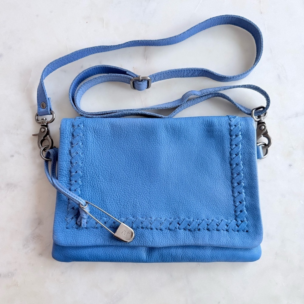 Johnny Was Light Blue Crossbody Bag